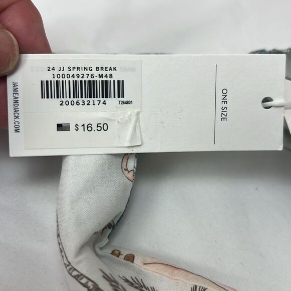 Janie and Jack 200632174 Tropical Island print bow headband NWT One size - Picture 7 of 7